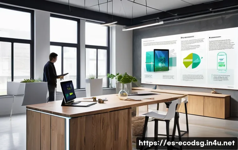 에코디자인 취업 준비 팁 - **Prompt 1: The Full Lifecycle of an Ecodesigned Product**
    "A clean, brightly lit, modern design...